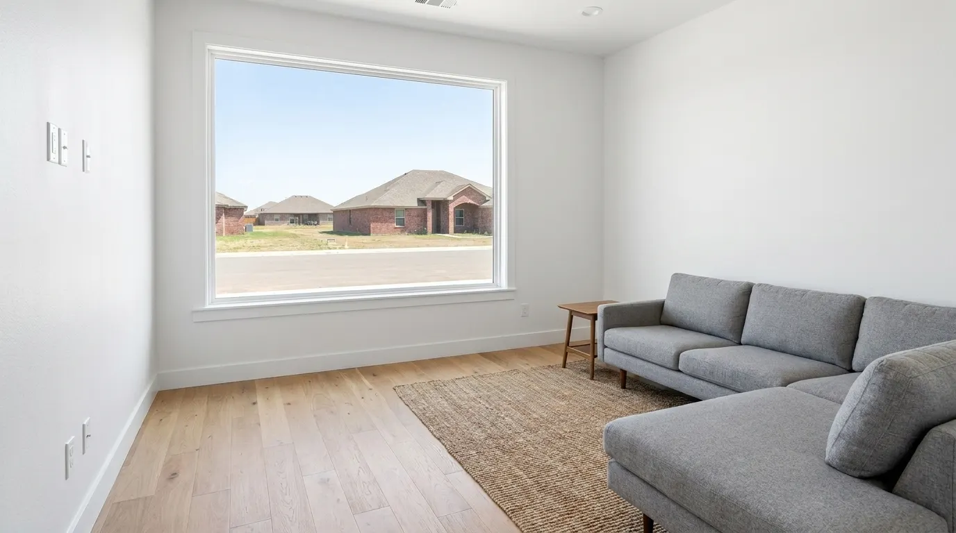 Same room fully rebuilt and finished after reconstruction